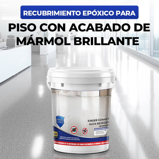 ✨Novedad✨Recubrimiento Epóxico para Piso con Acabado de Mármol Brillante